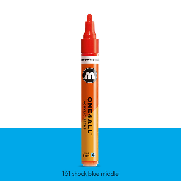 161 SHOCK BLUE MIDDLE Marker Molotow 227HS - 4mm