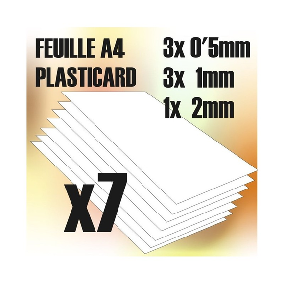 Plaques mixtes de Plasticard 7x