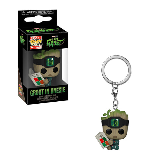 I am Groot - Groot in Onesie with Book POP! Keychains