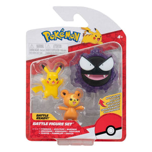 Pokémon - Battle Figure Pack - Teddiursa, Pikachu #9, Fantominus