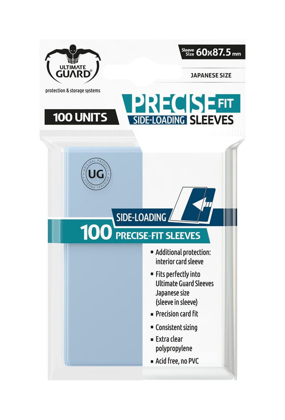 Ultimate Guard - 100 pochettes Side-Loading Precise-Fit Sleeves Japanese Size - Transparent