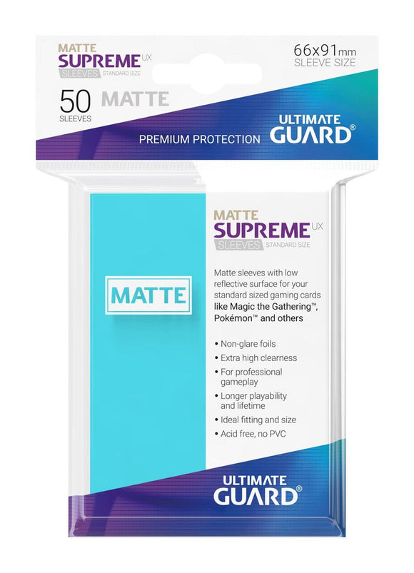 Ultimate Guard - SUPREME UX MATTE 50er Standard Sleeves Aquamarine