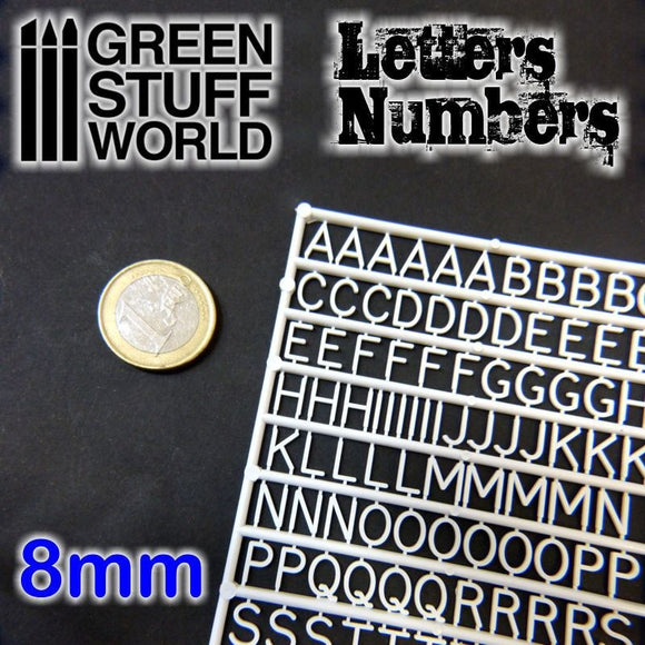 Lettres et nombres 8mm