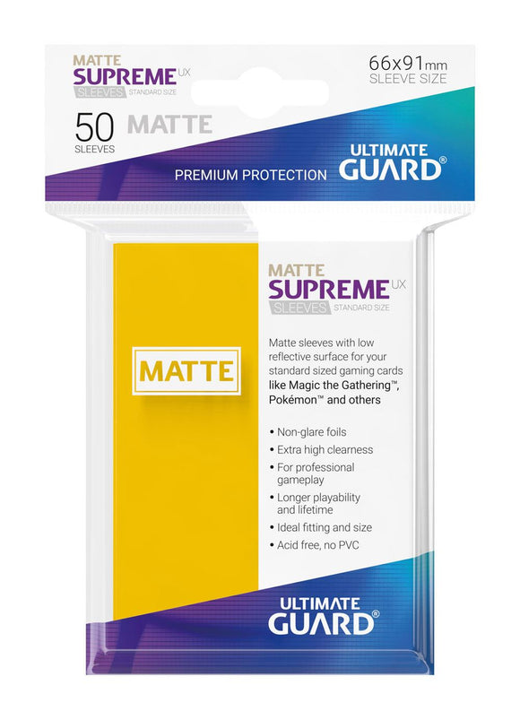 Ultimate Guard - SUPREME UX MATTE 50er Standard Sleeves Yellow