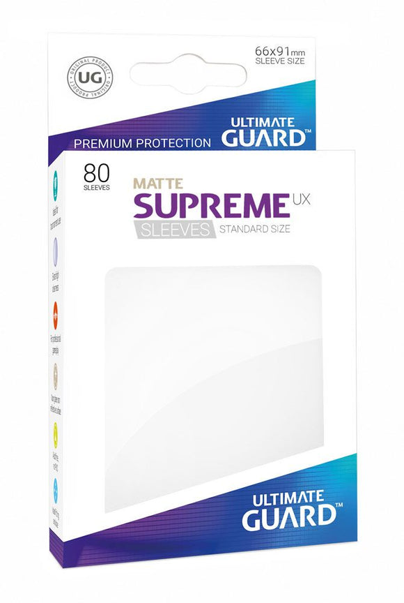 Ultimate Guard - SUPREME UX MATTE 80er Standard Sleeves - White