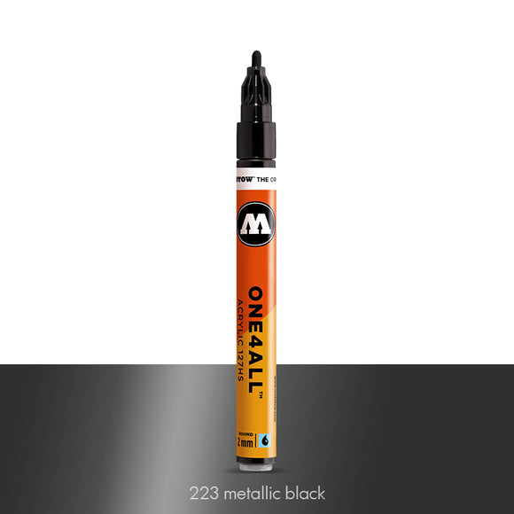 223 METALLIC BLACK Marker Molotow 127HS - 2mm