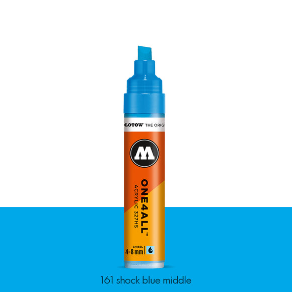 161 SHOCK BLUE MIDDLE Marker Molotow 327HS - 4-8mm