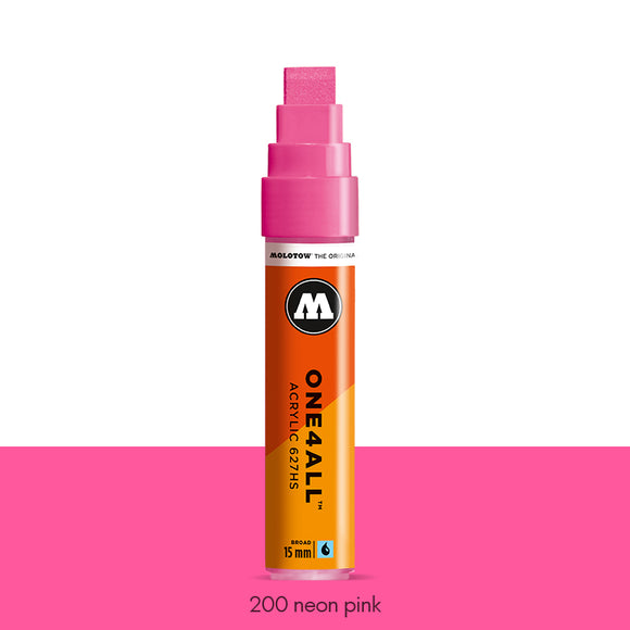200 NEON PINK Marker Molotow 627HS - 15mm