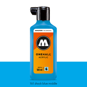 161 SHOCK BLUE MIDDLE Refill 180ml One4All Molotow