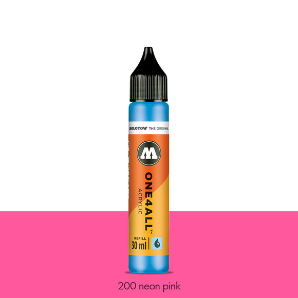 200 NEON PINK Refill 30ml One4All Molotow