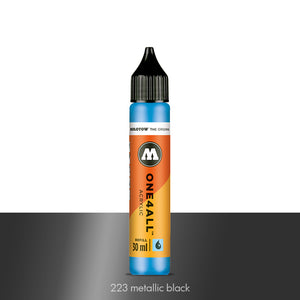 223 METALLIC BLACK Refill 30ml One4All Molotow